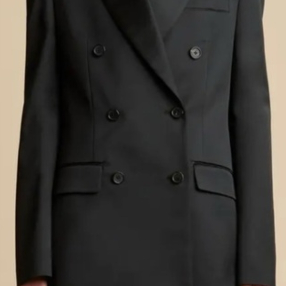 KHAITE Jackets & Blazers - KHAITE Double-Breasted Black  Blazer